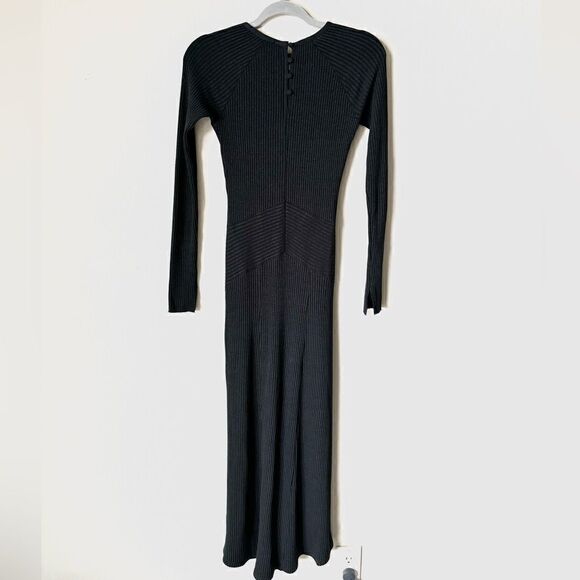 Rag & Bone Echo Maxi Sweater Black Dress Knit  Ribbed Size XXS - Picture 11 of 14